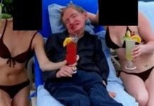 Стівен Гокінг на фото з матеріалів справи Епштейна