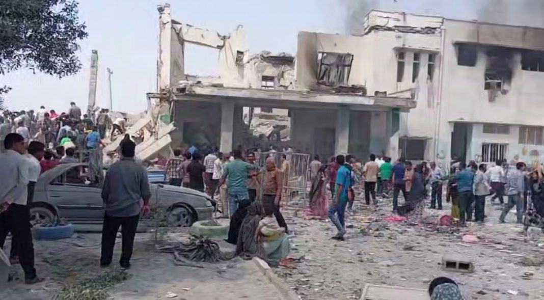 School in Iran Destroyed school building after strike in Iran