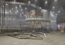 Damage inside Kuwait International Airport after the attack