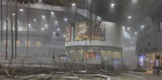 Damage inside Kuwait International Airport after the attack