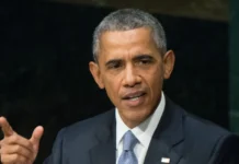Барак Обама під час публічного виступу у США