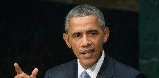 Barack Obama during a public speech in the United States