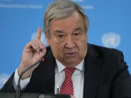 ГУТЕРРІШ ЗАСУДИВ УДАРИ США, ІЗРАЇЛЮ ТА ІРАНУ Генсек ООН Антоніу Гутерріш під час виступу