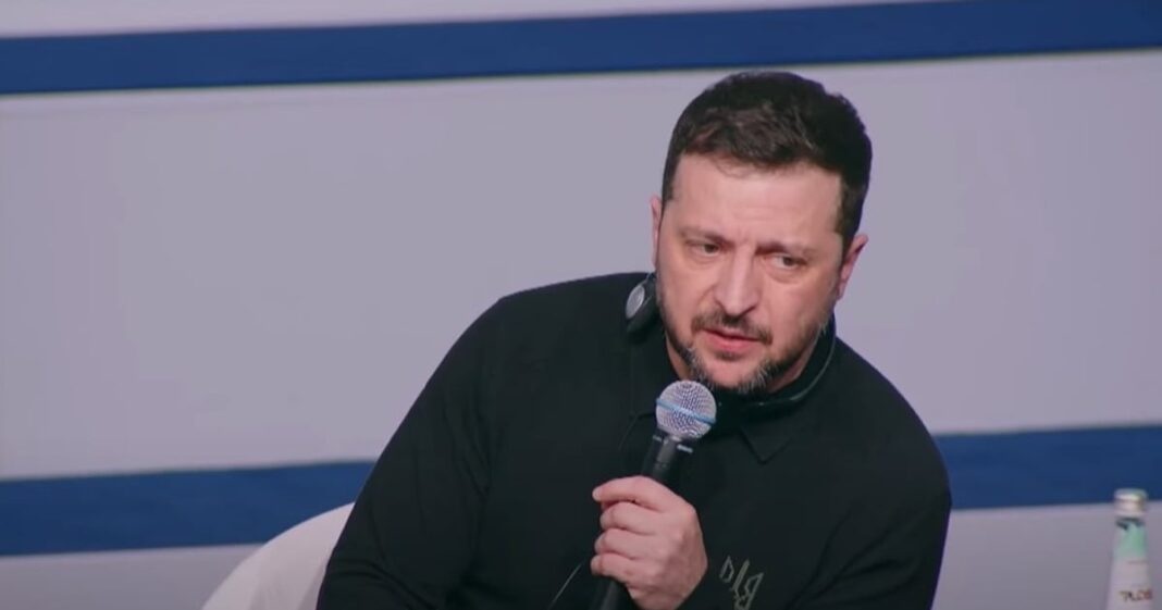 Володимир Зеленський під час виступу в Мюнхені