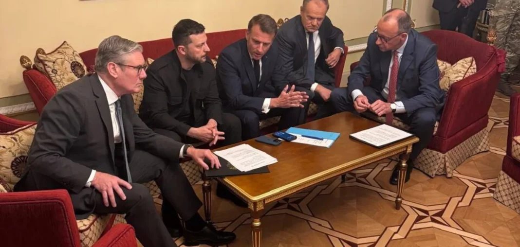 EU leaders at an international meeting