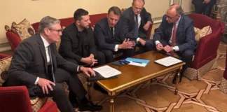 EU leaders at an international meeting