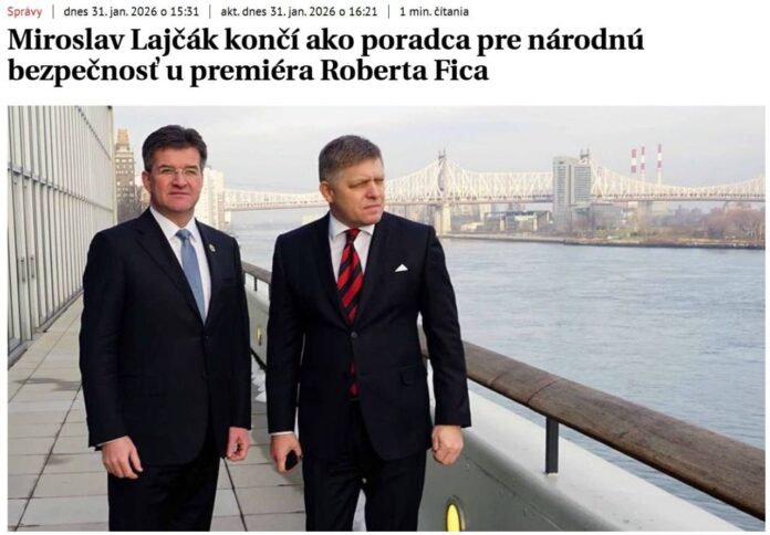photo_2026-02-01_05-55-12 Miroslav Lajčák and Robert Fico during an official meeting