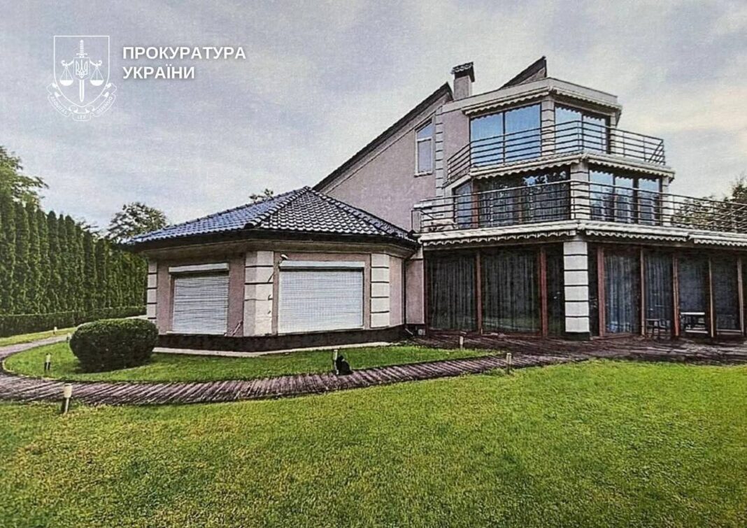 Development area on Trukhaniv Island near the Dnipro River