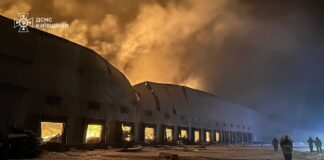 Пожежа на складських приміщеннях у Яготині