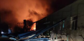 пожежа після удару по енергетичній інфраструктурі в Одеській області