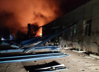 пожежа після удару по енергетичній інфраструктурі в Одеській області