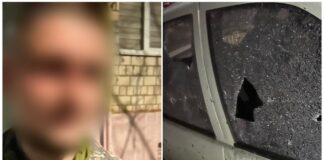 Підозрюваний у формі та пошкоджене вибухом авто в Чернівцях