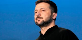 Volodymyr Zelenskyy during a public speech