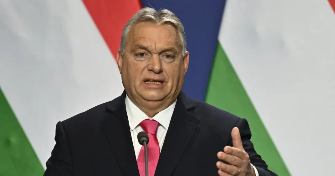 Orban Friendship Viktor Orban during a public speech on the Druzhba pipeline