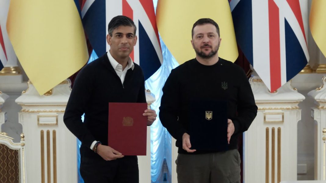 Ріші_Сунак_та_Володимир_Зеленський_на_підписанні_угоди_у_Києві Rishi Sunak and Vladimir Zelensky