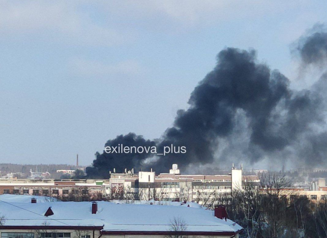 Саранськ Пожежа на заводі «Електровипрямляч» у Саранську після атаки БпЛА
