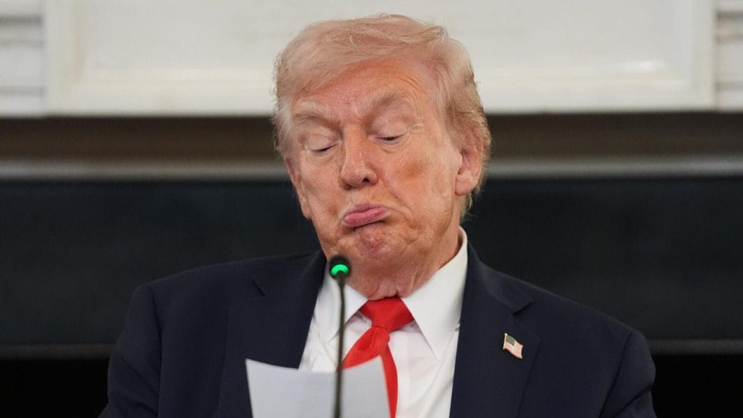 Donald Trump during a public speech