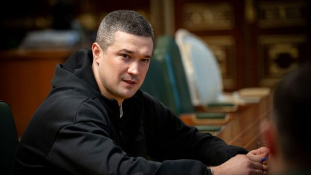 Mikhail Fedorov during the presentation of the defence strategy