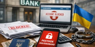 blocking a bank account