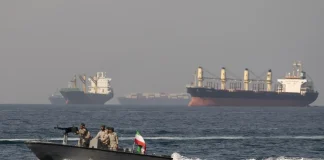 Russia and China help Iran in its war Iranian warships and tankers in the strategic Strait of Hormuz