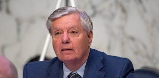 сенатор США Ліндсі Грем під час виступу