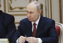 Putin announces Russia's intention to seize all of Donbas Vladimir Putin during a meeting with officials in the Kremlin
