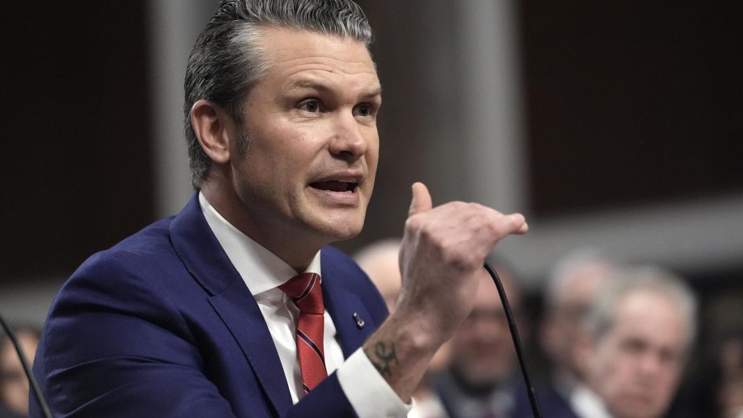 Міністр оборони США Хегсет під час пресконференції