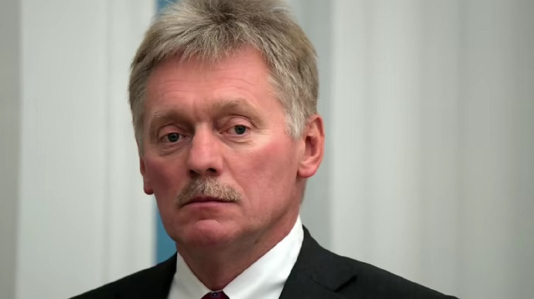 Kremlin spokesman Dmitry Peskov during a briefing