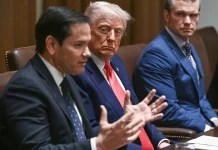 Marco Rubio during a speech