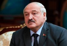 Alexander Lukashenko speaking at a press conference