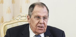 Сергій Лавров під час пресконференції