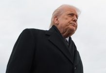 Donald Trump at a press conference