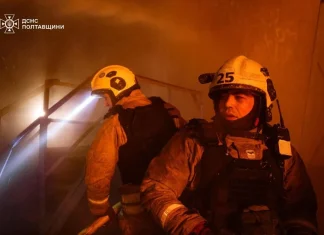 РОСІЯНИ АТАКУВАЛИ ПІДПРИЄМСТВО НА ПОЛТАВЩИНІ наслідки атаки безпілотників на промисловий об’єкт