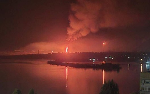 528x330 Пожежа на промисловому об'єкті в Росії після атаки дронів