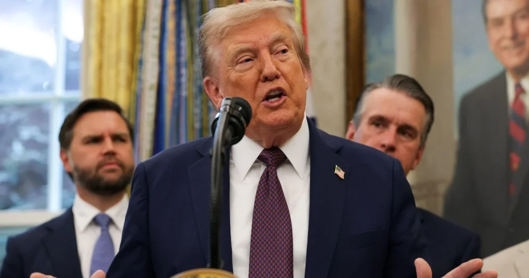 Donald Trump during a public speech in the United States