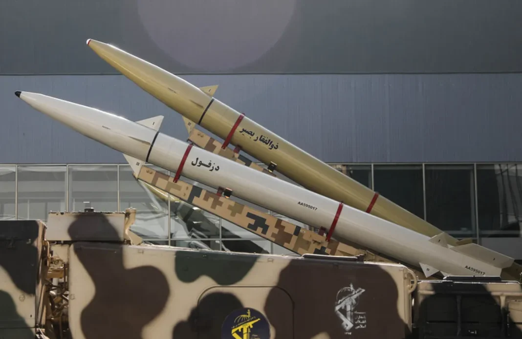 Iranian ballistic missile during a test