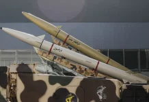 Iranian ballistic missile during a test