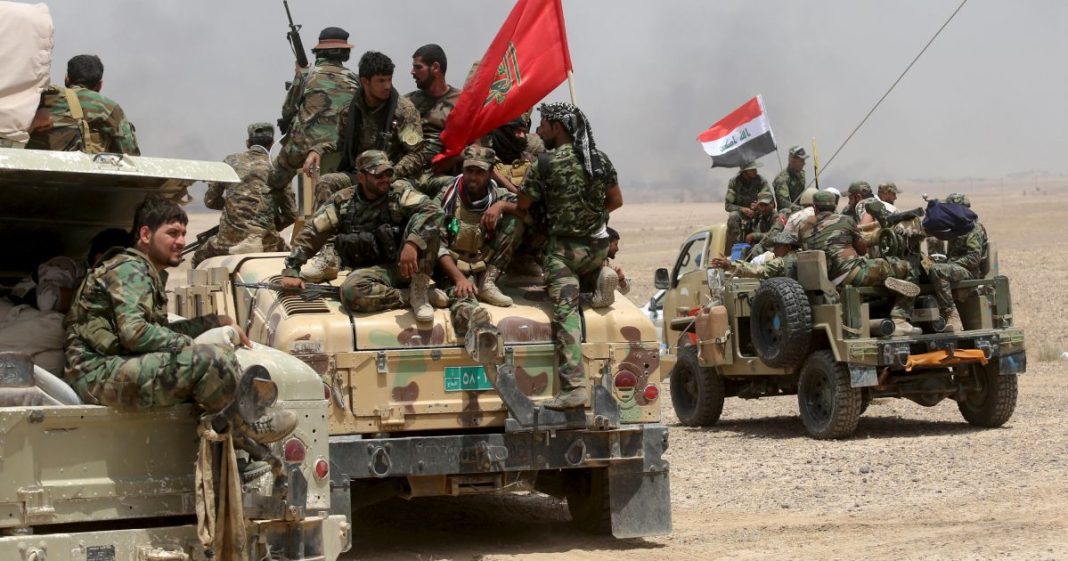 military forces on the border of Iran and Iraq