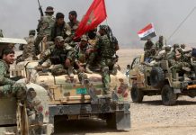 military forces on the border of Iran and Iraq