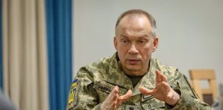 Alexander Syrsky during a briefing