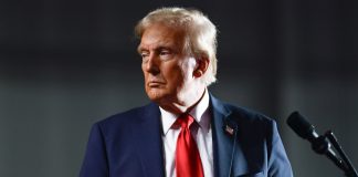 Trump considers new funding model for NATO Donald Trump speaks at a political event