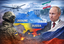 Українські військові та безпілотники на тлі карти війни