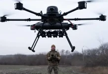 Український дрон Nemesis у польоті