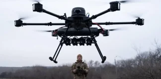 Український дрон Nemesis у польоті