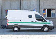 armoured collection vehicle of the bank