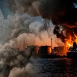 Attack on the port of Ust-Luga: infrastructure damaged Damaged buildings and destroyed infrastructure in the Ust-Luga port area after the attack