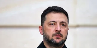 Volodymyr Zelenskyy speaking about the war in Donbas