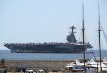 Американський авіаносець «Джеральд Р. Форд» у морі