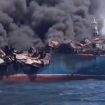 Attack in the Strait of Hormuz: container ship on fire