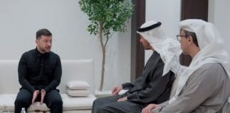 President of Ukraine and President of the UAE during the official meeting